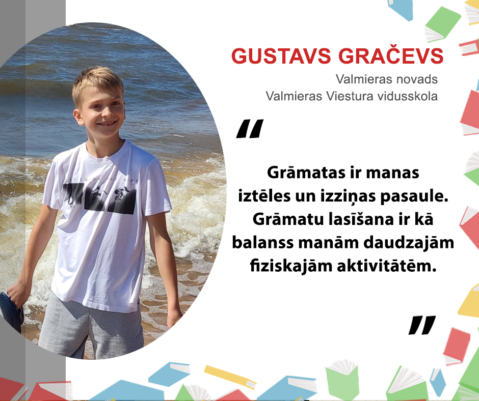 Gustavs Gračevs - Valmieras novada skaļās lasīšanas čempions