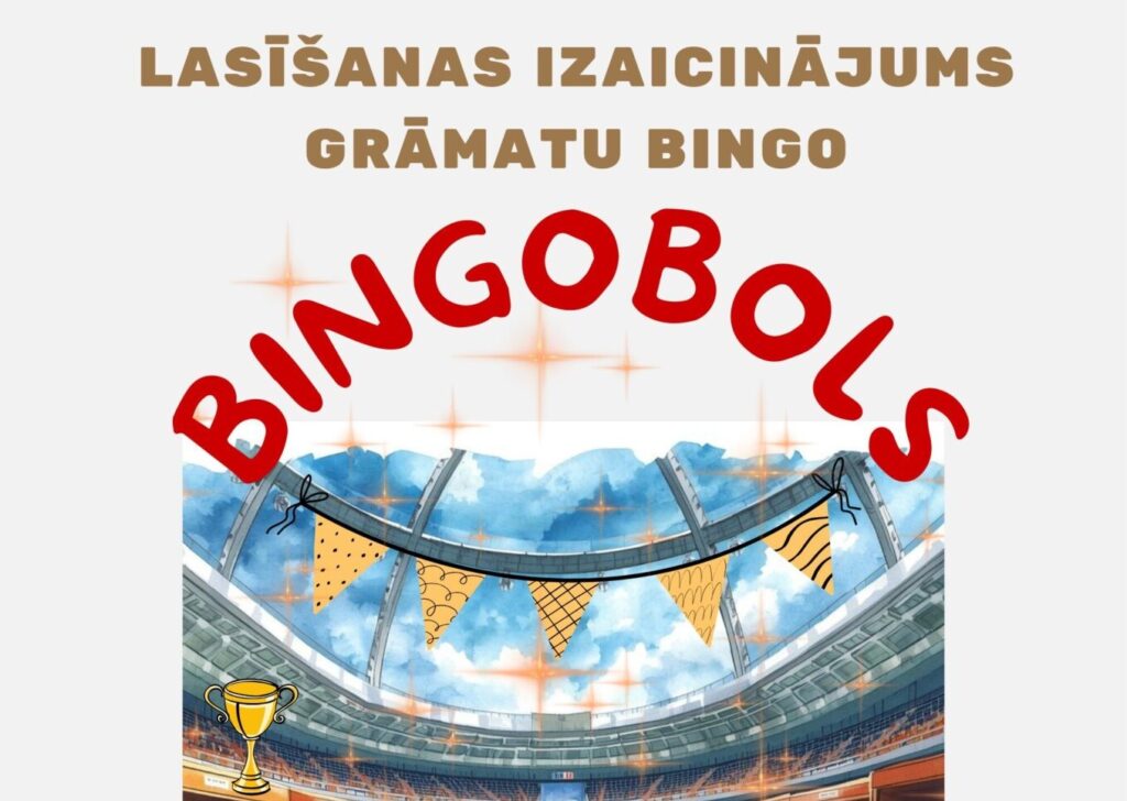 Valmieras bibliotēkas Bērnu apkalpošanas nodaļa aicina ikvienu iesaistīties lasīšanas izaicinājumā 2026 – Grāmatu BINGO “BINGOBOLS”.