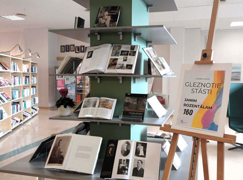 Grāmatu izstāde Jaņa Rozentāla 160 gadu jubilejai.
